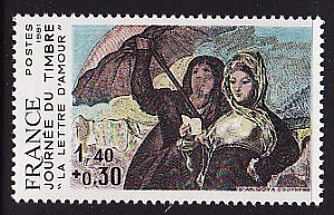 Франция, 1981, День почтовой марки, Ф.Гойя, 1 марка